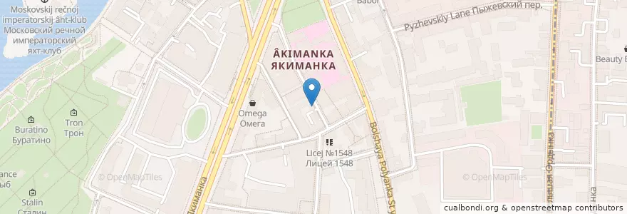 Mapa de ubicacion de Квартира 44 en Russia, Distretto Federale Centrale, Москва, Центральный Административный Округ, Район Якиманка.