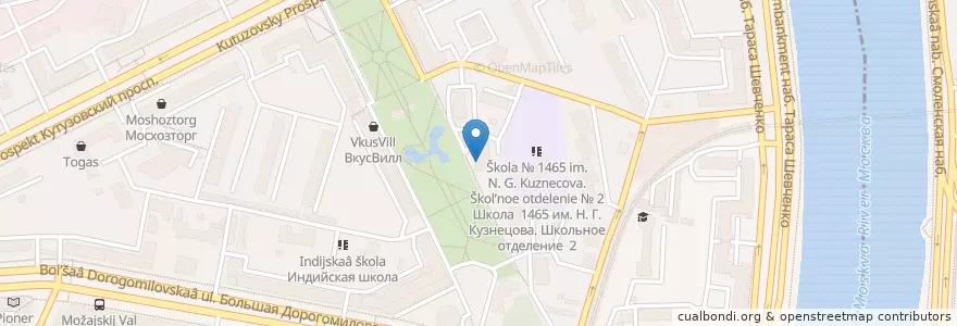 Mapa de ubicacion de Хачапури en Rusia, Distrito Federal Central, Москва, Западный Административный Округ, Район Дорогомилово.