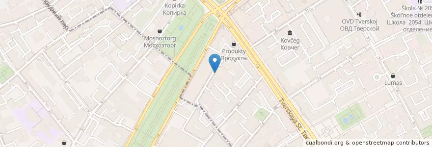 Mapa de ubicacion de Хачапури en Russia, Distretto Federale Centrale, Москва, Центральный Административный Округ, Тверской Район.