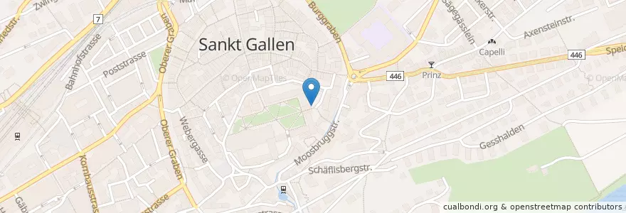 Mapa de ubicacion de Hofkeller en Suisse, Saint-Gall, Wahlkreis St. Gallen, St. Gallen.