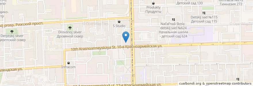Mapa de ubicacion de Сбербанк en Rusia, Северо-Западный Федеральный Округ, Óblast De Leningrado, San Petersburgo, Адмиралтейский Район.
