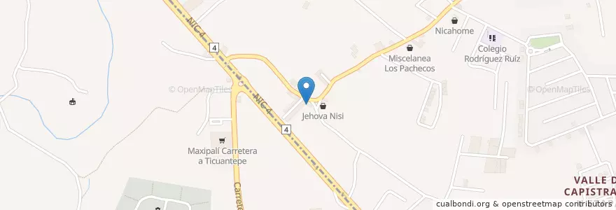 Mapa de ubicacion de Medco en Nicaragua, Masaya, Nindirí (Municipio).