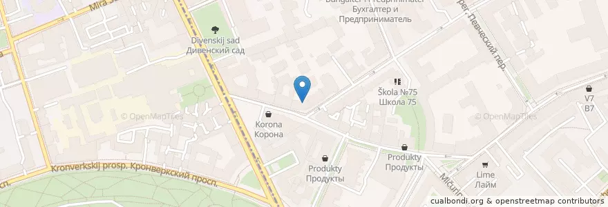 Mapa de ubicacion de Наше Радио en Russie, District Fédéral Du Nord-Ouest, Oblast De Léningrad, Saint-Pétersbourg, Петроградский Район, Посадский Округ.