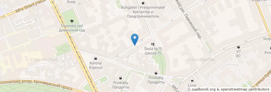 Mapa de ubicacion de Ситидент en Russia, Northwestern Federal District, Leningrad Oblast, Saint Petersburg, Petrogradsky District, Посадский Округ.