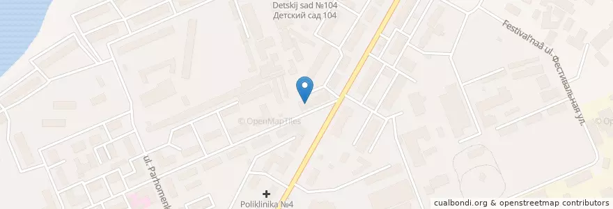 Mapa de ubicacion de Почтовое отделение №4 en Russie, District Fédéral Sibérien, Kraï De Krasnoïarsk, Городской Округ Красноярск.