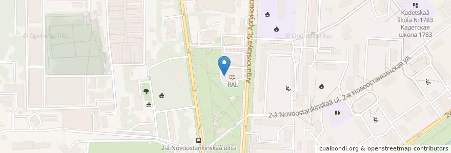 Mapa de ubicacion de Академия en Rusia, Центральный Федеральный Округ, Москва, Северо-Восточный Административный Округ, Останкинский Район.