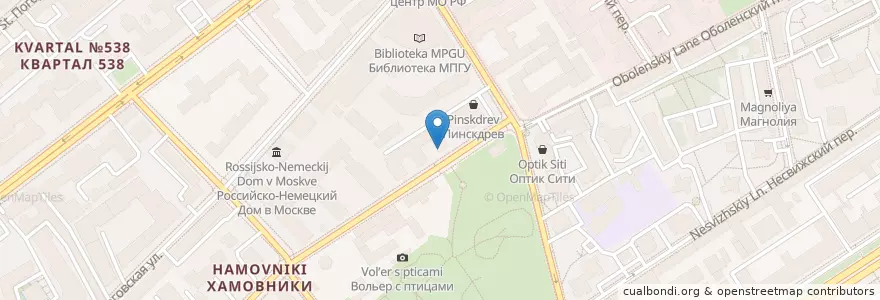 Mapa de ubicacion de Black Market en 러시아, Центральный Федеральный Округ, Москва, Центральный Административный Округ, Район Хамовники.