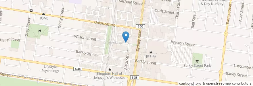 Mapa de ubicacion de Wilson Avenue Corral en Austrália, Victoria, City Of Moreland.