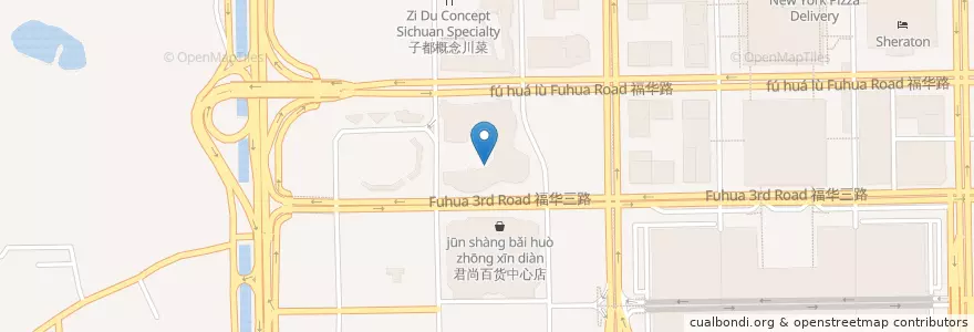 Mapa de ubicacion de Cold Stone Creamery en Çin, Guangdong, Shenzhen, 福田区.