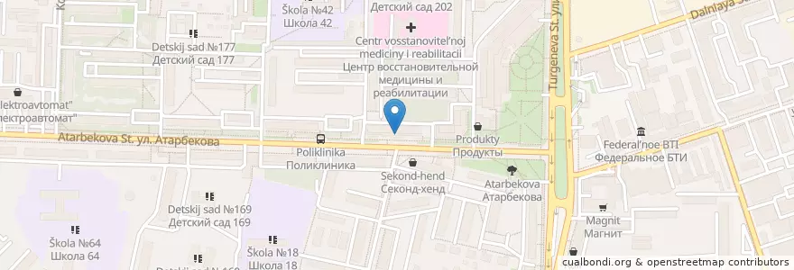 Mapa de ubicacion de Администрация Прикубанского округа en Rússia, Distrito Federal Do Sul, Krai De Krasnodar, Городской Округ Краснодар.