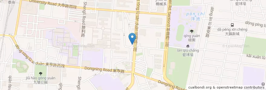 Mapa de ubicacion de DoubleCheese en 臺灣, 臺南市, 東區.