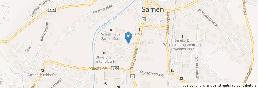 Mapa de ubicacion de Schulanlage Sarnen Dorf en 瑞士, Obwalden, Sarnen.