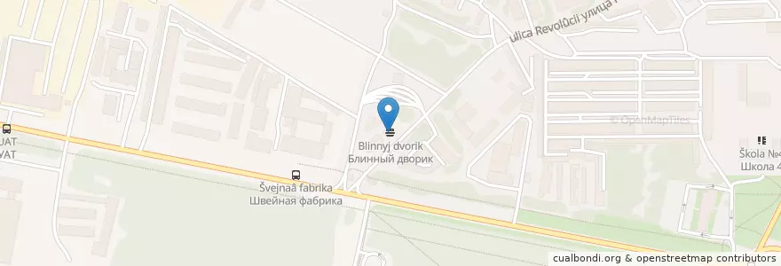 Mapa de ubicacion de Блинный дворик en ロシア, 沿ヴォルガ連邦管区, キーロフ州, キロヴォ=チェペツク管区.