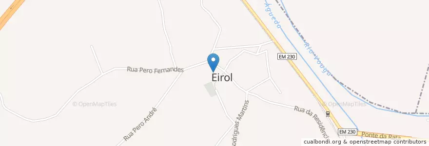 Mapa de ubicacion de Centro Social da Freguesia de Eirol en 포르투갈, Aveiro, Centro, Baixo Vouga, Aveiro, Eixo E Eirol.