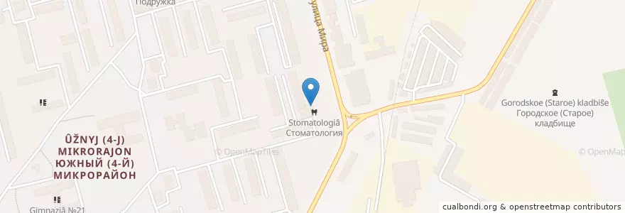 Mapa de ubicacion de Горздрав en Russie, District Fédéral Central, Oblast De Moscou, Городской Округ Электросталь.