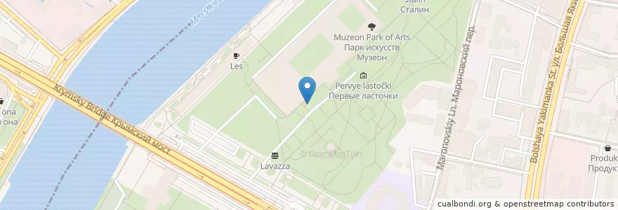 Mapa de ubicacion de Caffe'del Parco en Rússia, Distrito Federal Central, Москва, Центральный Административный Округ, Район Якиманка.
