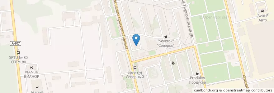 Mapa de ubicacion de Sberbank en Russia, Central Federal District, Moscow Oblast, Elektrostal.
