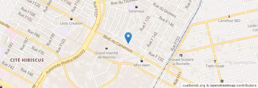 Mapa de ubicacion de Société générale Côte d’Ivoire en Côte D'Ivoire, Abidjan, Marcory.