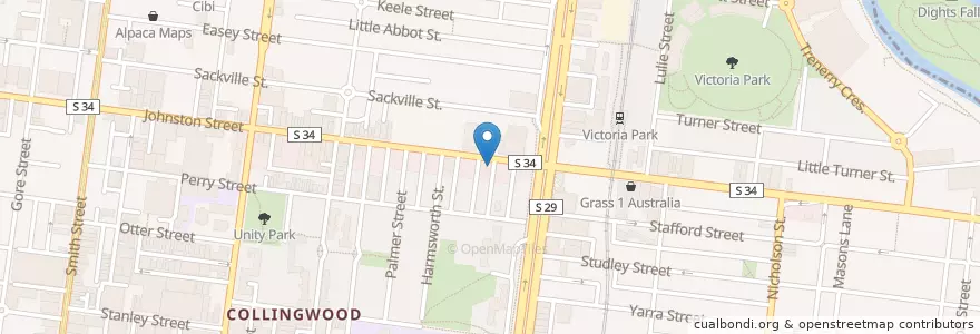 Mapa de ubicacion de Dog House en オーストラリア, ビクトリア, City Of Yarra.