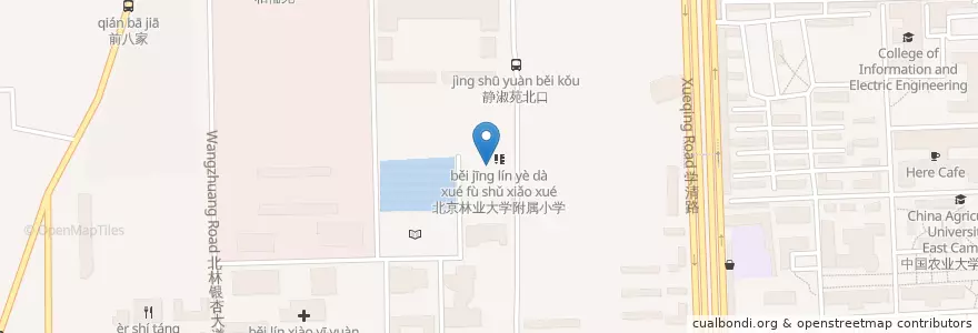 Mapa de ubicacion de 北京林业大学附属小学 en China, Pequim, Hebei, 海淀区.