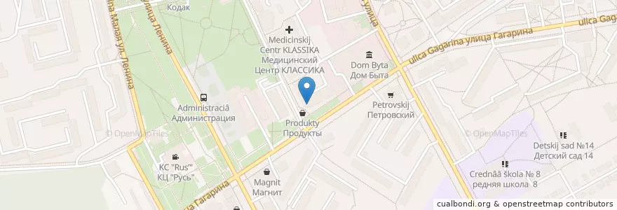 Mapa de ubicacion de ВТБ en Rusia, Distrito Federal Central, Курская Область, Городской Округ Железногорск.