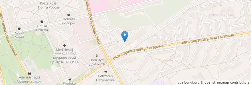 Mapa de ubicacion de 5:0 en Россия, Центральный Федеральный Округ, Курская Область, Городской Округ Железногорск.