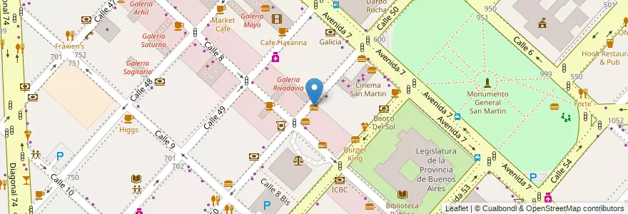 Mapa de ubicacion de 24/7, Casco Urbano en Arjantin, Buenos Aires, Partido De La Plata, La Plata.