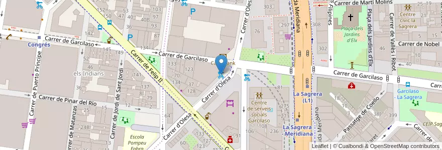 Mapa de ubicacion de 247 - Olesa 43 en 스페인, Catalunya, Barcelona, Barcelonès, 바르셀로나.