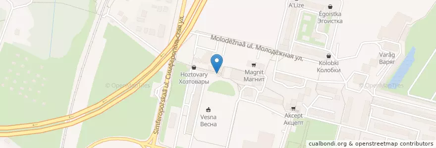 Mapa de ubicacion de Житнёв en Rusia, Distrito Federal Central, Óblast De Moscú, Городской Округ Подольск.