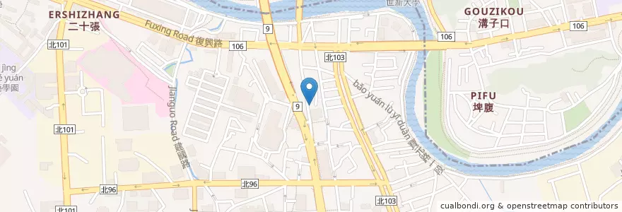 Mapa de ubicacion de 順安堂中醫診所 en Taiwan, 新北市, 新店區.