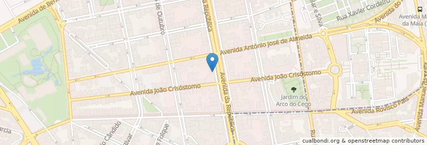 Mapa de ubicacion de Farmácia das Avenidas en Portugal, Área Metropolitana De Lisboa, Lissabon, Grande Lisboa, Lissabon, Avenidas Novas.