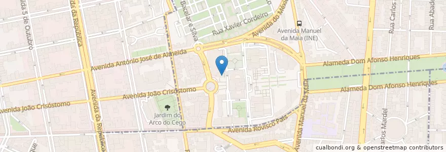 Mapa de ubicacion de Cafeteria IST en Portugal, Metropolregion Lissabon, Lissabon, Großraum Lissabon, Lissabon, Areeiro.