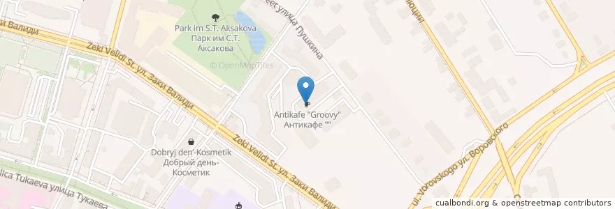 Mapa de ubicacion de Антикафе "Groovy" en Rusland, Приволжский Федеральный Округ, Basjkirostan, Городской Округ Уфа.