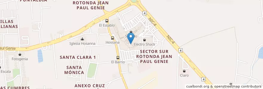 Mapa de ubicacion de BAC Nicaragua / Credomatic network en Nicaragua, Departamento De Managua, Managua (Municipio).