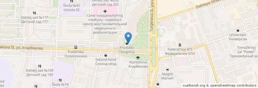 Mapa de ubicacion de Home Pizza en Rusia, Южный Федеральный Округ, Краснодарский Край, Городской Округ Краснодар.