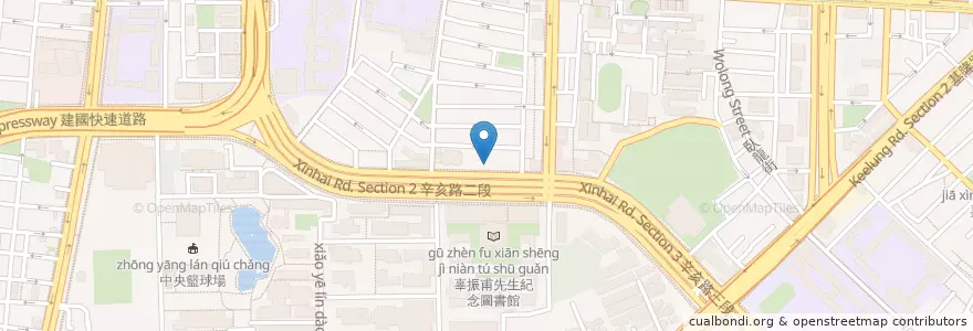 Mapa de ubicacion de 正香海南雞飯 en 타이완, 신베이 시, 타이베이시, 다안 구.