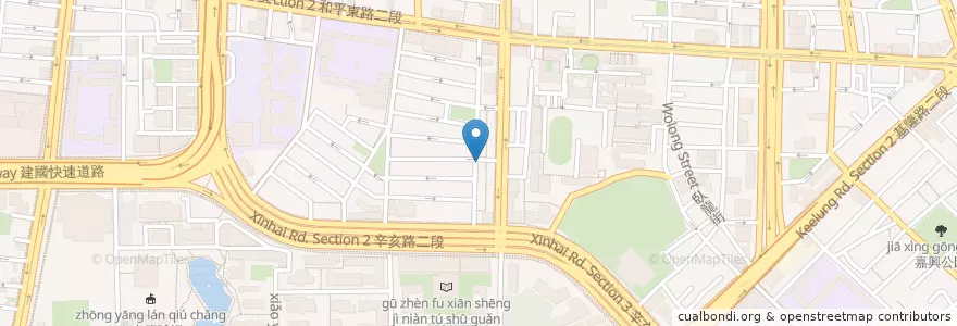 Mapa de ubicacion de 喬治派克經典好茶 en 臺灣, 新北市, 臺北市, 大安區.