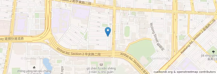 Mapa de ubicacion de 小李子牛肉麵 en 臺灣, 新北市, 臺北市, 大安區.