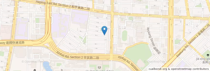 Mapa de ubicacion de Oneway Cafe en Taiwan, 新北市, Taipé, 大安區.