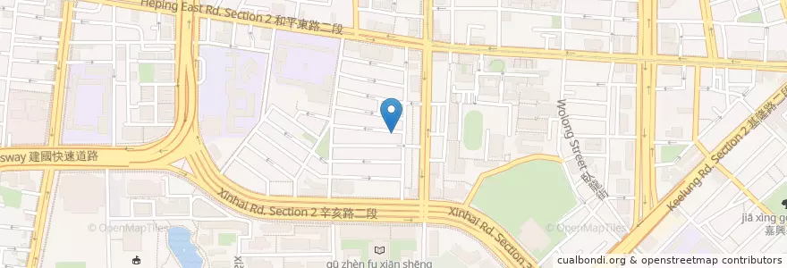 Mapa de ubicacion de 忠誠山東蔥油餅 en Taïwan, Nouveau Taipei, Taipei, District De Daan.