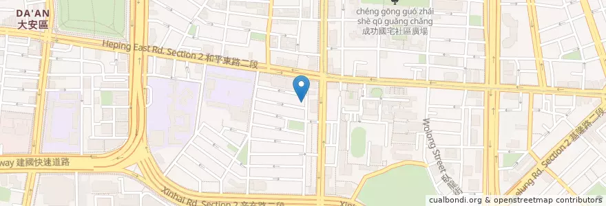 Mapa de ubicacion de 發現義大利麵 en Тайвань, Новый Тайбэй, Тайбэй, Даань.