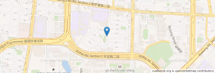 Mapa de ubicacion de 溫州大混沌 en تایوان, 新北市, تایپه, 大安區.