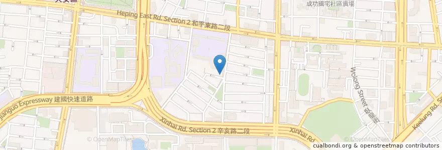 Mapa de ubicacion de 噹食麵 en Taiwán, Nuevo Taipéi, Taipéi, 大安區.