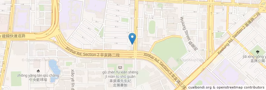 Mapa de ubicacion de Chang Xing Restaurant en Taiwan, New Taipei, Taipei, Da'an District.