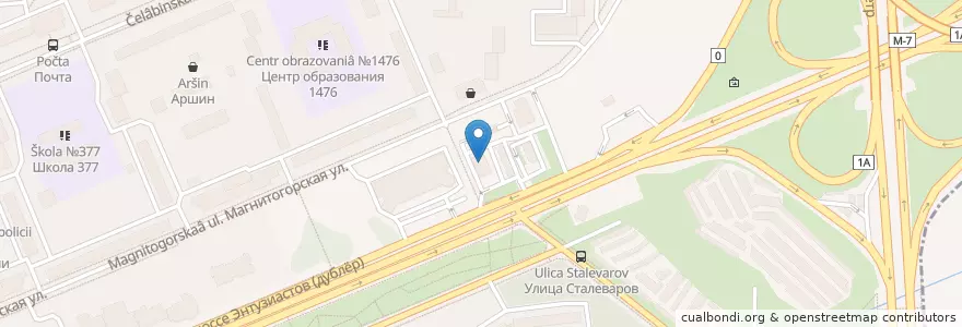 Mapa de ubicacion de Wild Bean Cafe en Rusia, Distrito Federal Central, Москва, Восточный Административный Округ, Район Ивановское.