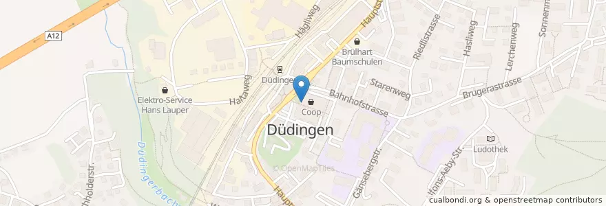 Mapa de ubicacion de Claudia Isenegger en سوئیس, Fribourg/Freiburg, Sensebezirk, Düdingen.
