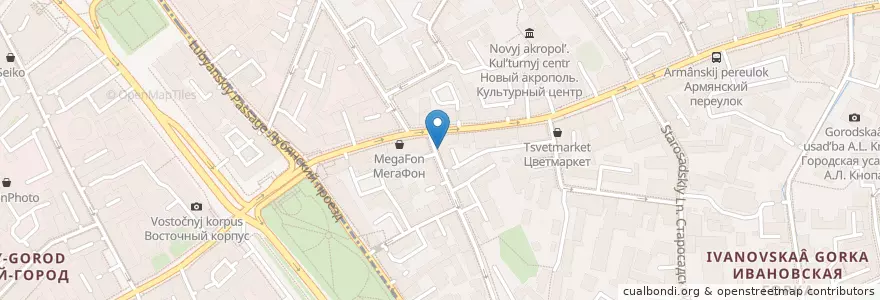 Mapa de ubicacion de Бардак en Rusland, Centraal Federaal District, Moskou, Центральный Административный Округ.