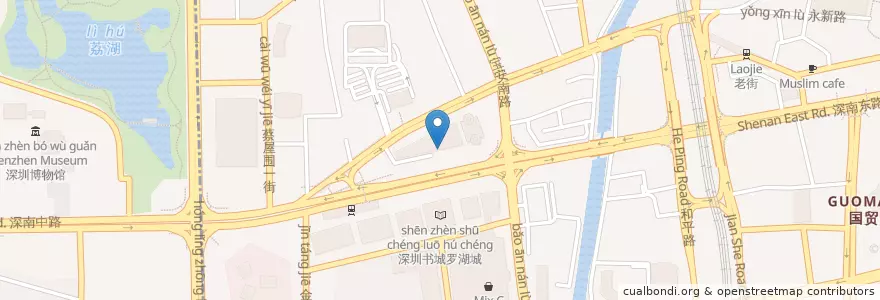 Mapa de ubicacion de 星巴克 en Cina, Guangdong, Shenzhen, Distretto Di Luohu, 桂园街道.
