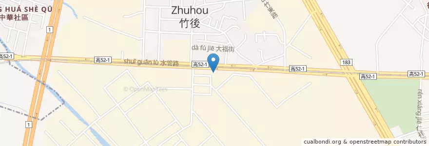 Mapa de ubicacion de 仁武台塑郵局 en 臺灣, 高雄市, 仁武區.
