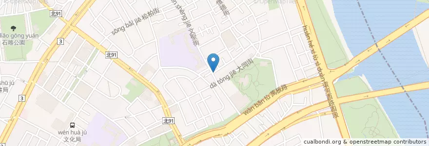 Mapa de ubicacion de Used Cloth Recycle en Taiwan, 新北市, 板橋區.